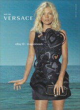VERSACE 1-Page PRINT AD Spring 2009 KATE MOSS thighs in sexy black dress