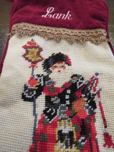 Beautiful Wool Christmas Stocking Embroidered With Name Lank - Picture 6 of 8