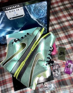 Nike SB Dunk Low Pro og Qs teñidas conceptos Verde langosta Sz 15 Travis  Scott | eBay