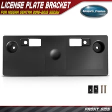 Front Side License Plate Bracket w/ Hardware for Nissan Sentra 2016-2019 Sedan