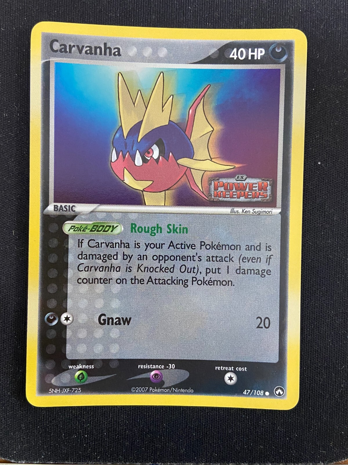 Carvanha - 47/108 EX Power Keepers (Pokemon) Reverse Holo - LP