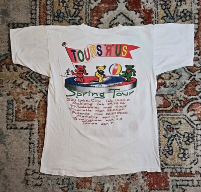 Vtg 90s Grateful Dead Band T-Shirt 1995 Spring Tours R Us Native