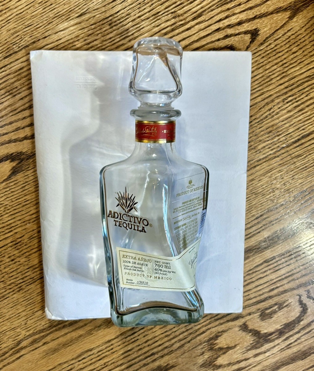 Adictivo Extra Anejo Tequila Bottle 750ml Unique Design