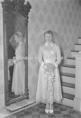 C. 1951 BRIDE IN WEDDING DRESS RIDGETOP TN 8X10 PRINT PHOTO F946