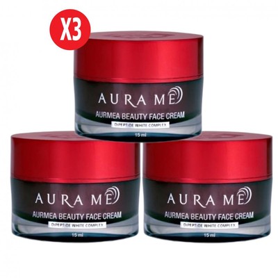3X Aura Me Face Cream Reduce Blemishes Bright Anti-Aging Beauty Skin [15g.X3]