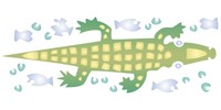 Crocodile Stencil - (size 7w X 2.5h) Reusable Wall Stencils For Painting - Be... on sale Crocodile Stencil - (size 7w X 2.5h) Reusable Wall Stencils For Painting - Be... on sale