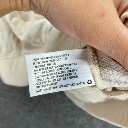 New Knox Rose Hoodie Women S Small White Hooded Lined Fleece Long Sleeve Pockets - 第 7/11 張圖片