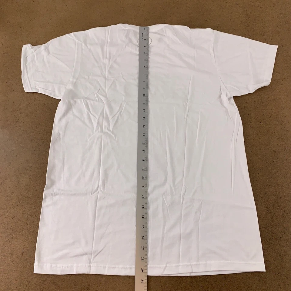 Ambig EST. 95 男式图形 T 恤白色绿色拼色圆领棉质 L 全新 — 第 3/4 张图片