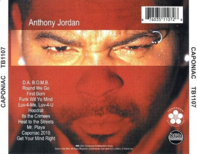 洋楽 Anthony Jordan Caponic Caponiac, By Caponiac, Audio CD, 2000 | eBay