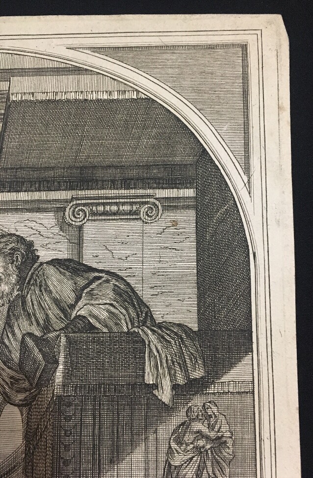 Francois Chauveau Engraving After Le Vie De St. Bruno Sueur Plate 1 Judge 1660