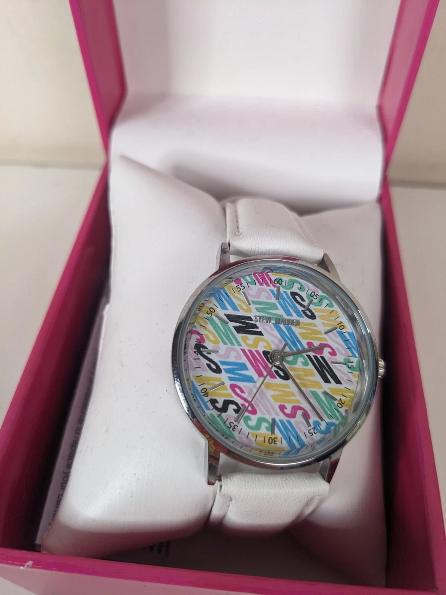 ladies Steve madden watch Boxed New Pink Logos Gift Fast POST