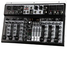 Audio Mixer with Effects Amplifier Instant Listening 8 Channel Mixer US Plug