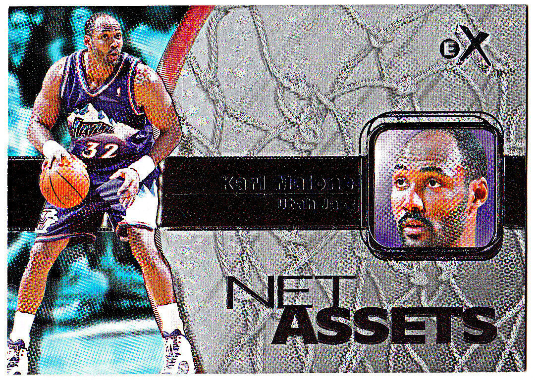 2000-01 E-X NET ASSETS #NA3 KARL MALONE Utah Jazz Basketball 2000-01 E-X NET ASSETS #NA3 KARL MALONE Utah Jazz Basketball