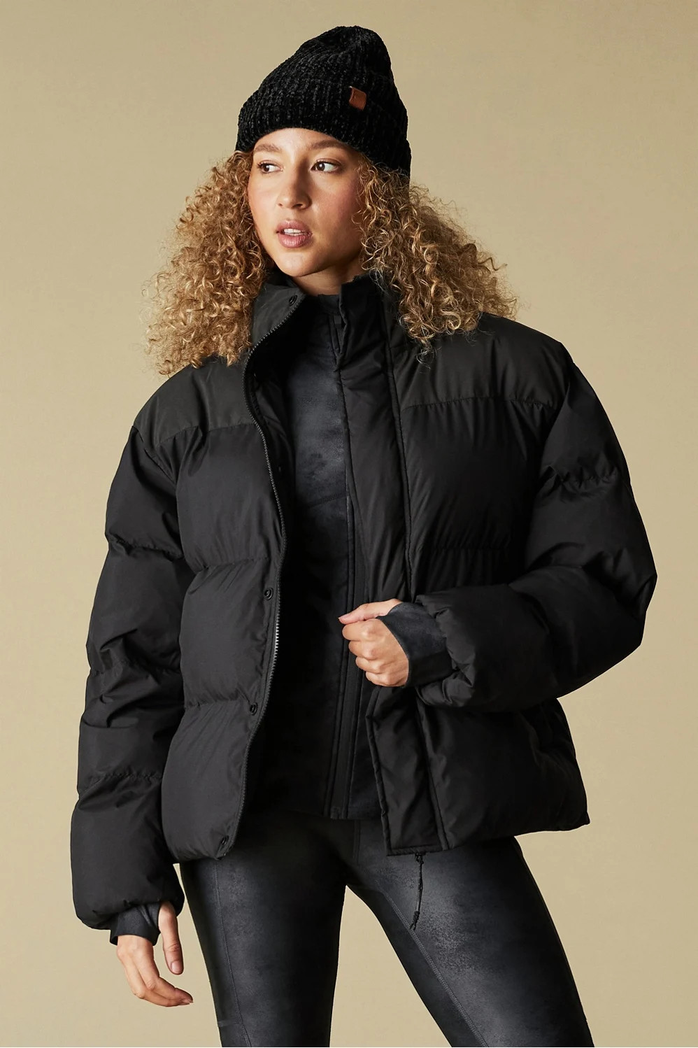 Fabletics Essential Puffer Jacket Black Excellent… - image 11