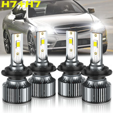 For Mercedes-Benz C250 C300 C350 - 4pc Combo Headlight High Low Beam LED Bulbs