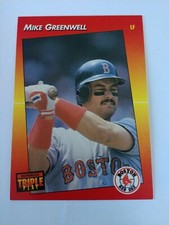 1992 Triple Play Baseball Card #252 Mike Greenwell boston red sox