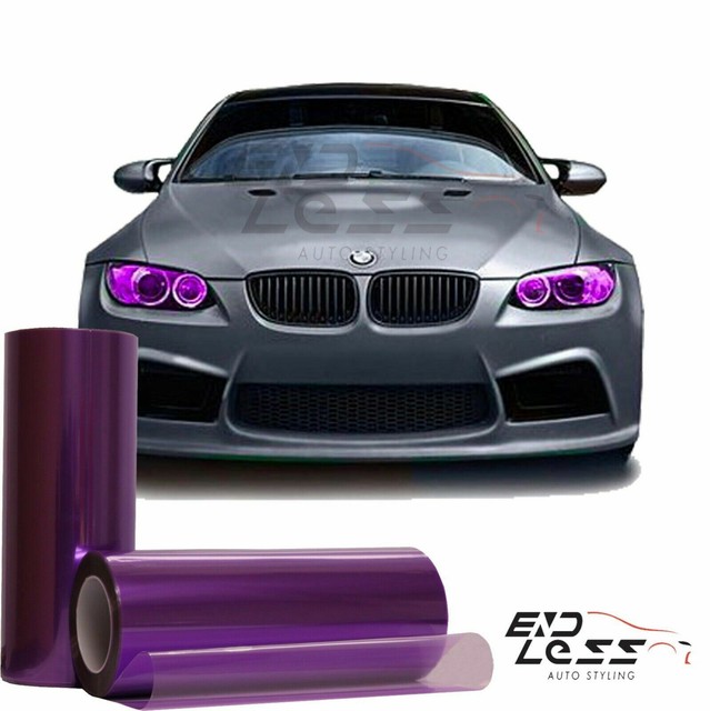 12"x60" Gloss Purple Headlight Lamp Taillight Fog Light Tint Film Vinyl