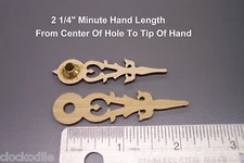 1 NEW PAIR of WOOD CUCKOO CLOCK HANDS -CHOICE OF 5 SIZES ~ movement parts repair