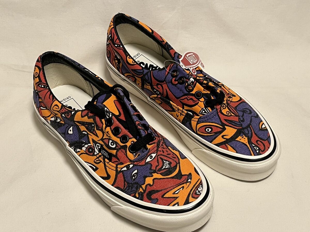 Vans Vault OG Era LX Night Eyes Purple/Orange, Women 9, Men Vans Vault OG Era LX Night Eyes Purple/Orange, Women 9, Men