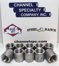 1 1/4" Aluminum Threaded Coupling Sch 40: Lot of 10