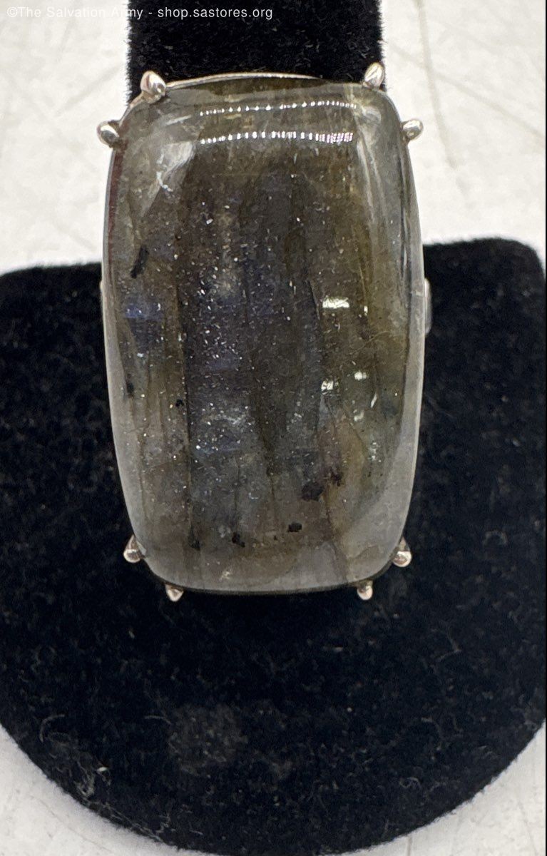 925 Sterling Silver Large Rectangular Labradorite… - image 4
