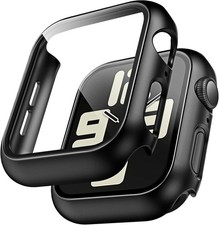 Apple Watch SE Series 4/5/6 Protective Case 44mm TAURI 2Pack Slim Bumper Black