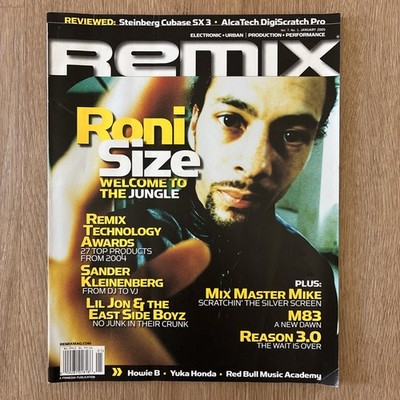 Remix magazine: January 2005 - Roni Size, M83, Howie B, Mix Master Mike - VG