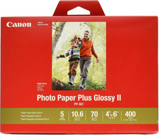 ink Photo Paper plus Glossy II 4" X 6" 400 Sheets 1432C007 
