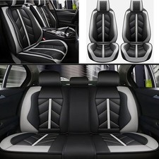 Pu Leather Car Seat Covers Front Rear Full Set 5-set Protector For Toyota Us Pu Leather Car Seat Covers Front Rear Full Set 5-set Protector For Toyota Us