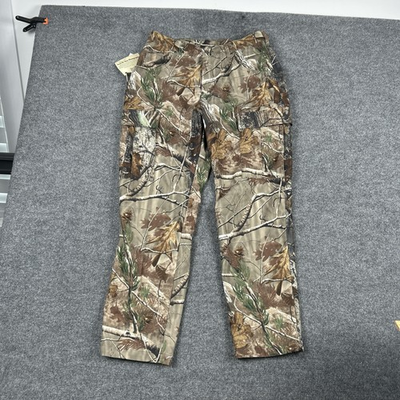 #ad Cabela#x27;s MicroTex Cargo Pants Mens 36x32 Brown Realtree AP Camo Hunting Outdoor $39.99