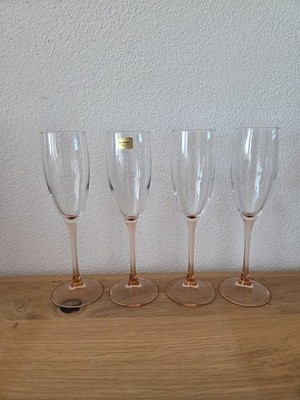   Luminarc Champagnergläser   4er Set   Rosé-Stiel