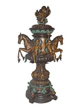 Seven feet tall Bronze, Tiered Outdoor pond Fountain - Size: 46