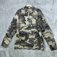 KUIU Merino Wool Ultra Men's XL Nuyarn 1/4 Zip Pullover Hunting Base Layer Camo