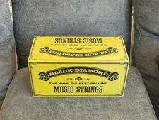 Vintage Black Diamond Guitar Strings, 6 Boxes Of B-2nd Guitar Strings Sealed