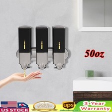 Wall Mount Bathroom Shower Soap shampoo conditioner dispenser organizer 3 Bottle