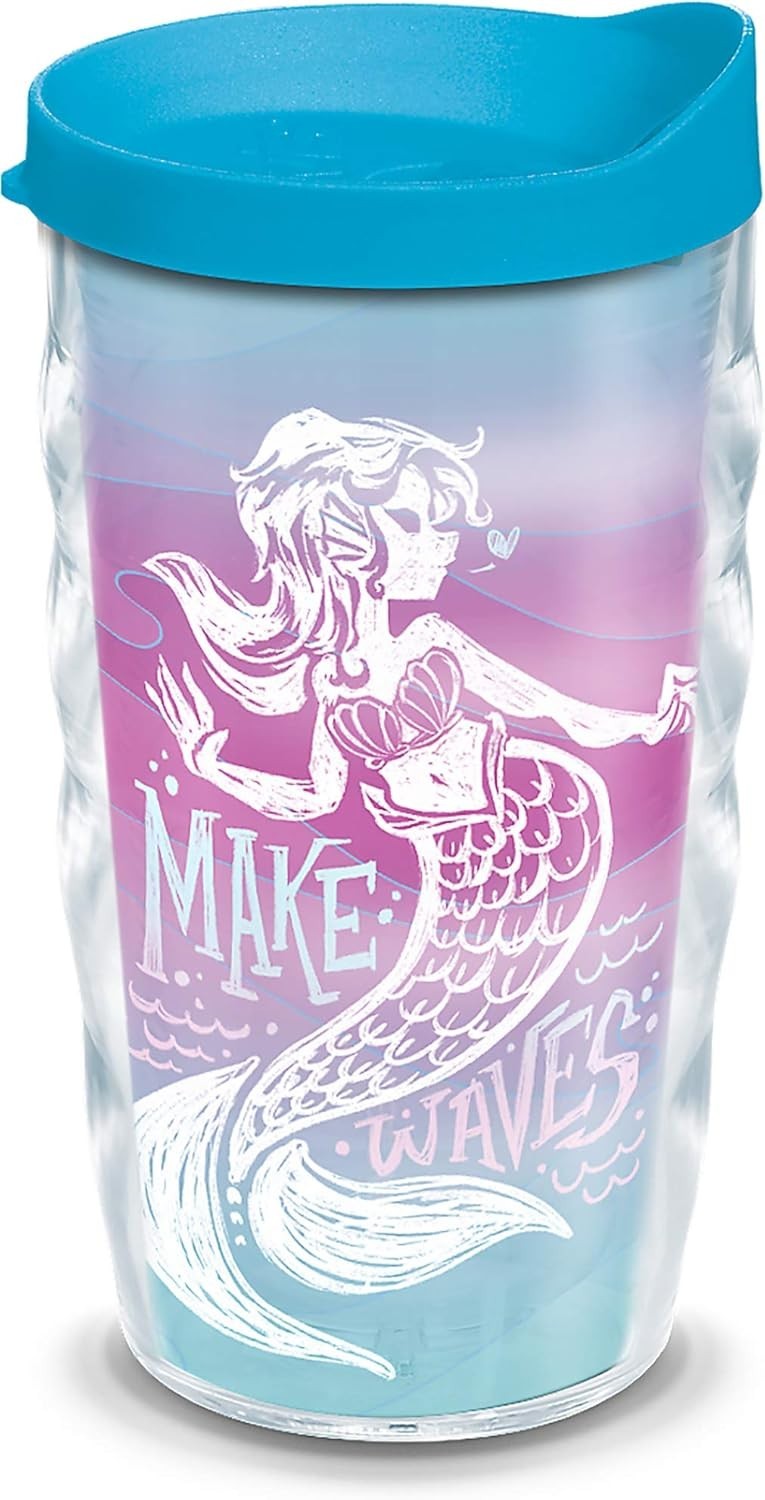 Tervis Mermaids Make Waves Insulated Tumbler Turquoise Lid, 