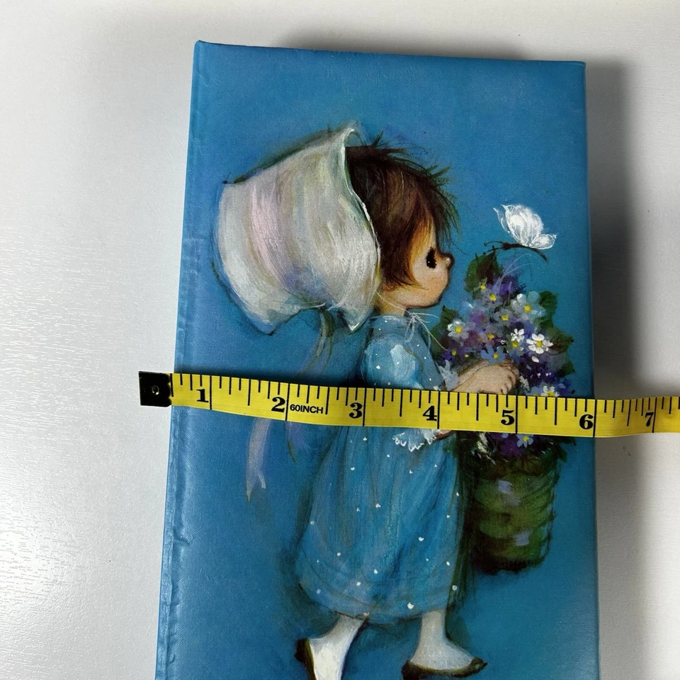 ÁLBUM DE FOTOGRAFÍAS DE COLECCIÓN SELLO 3.25” X 4.25” Polaroid 72 Ranuras Niña Flores Vestido Foto 4 de 4