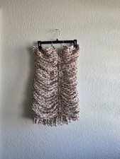 Zara Floral Ruched Dress in Cream and Pink
