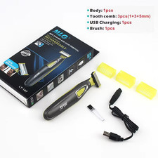 Rasoio Elettrico per Uomo Barba Professionale Trimmer Rasoio Senza Fili Body Tri