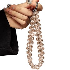 Beaded Phone Wrist Strap, Cellphone Lanyard Chain, Sparkling Wristlet Bracele
