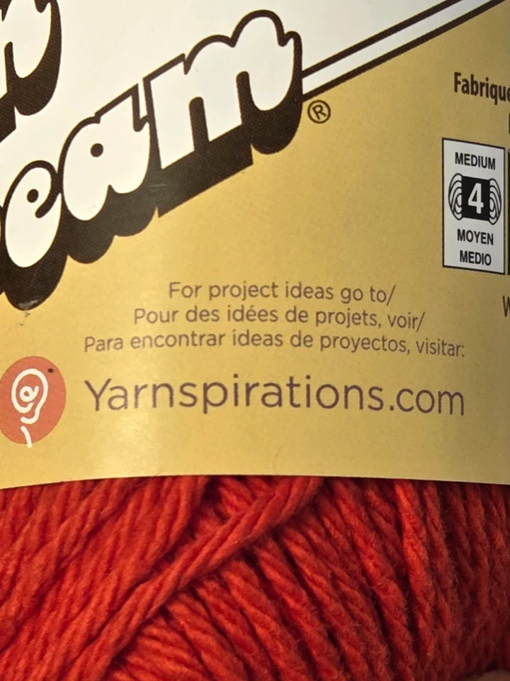 7 Skeins Sugar 'N Cream Yarn Lily Cotton 2.5 oz / 120 yds Each Red Rouge Rojo - Image 3 of 4