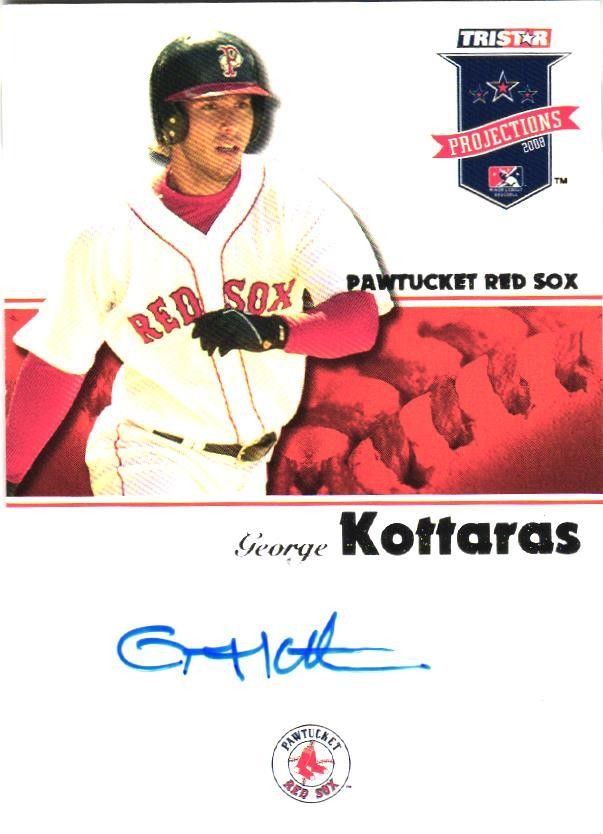 2008 TriStar PROjections #130 George Kottaras Autographs