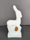 Vintage Fostoria White Milk Glass Deer Figurine 4.5