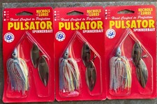 3 Nichols Pulsator Spinnerbait 1/2oz Fishing Lure Willow Citrus Shad S49