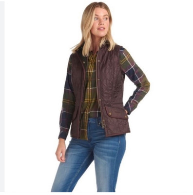 Windsor Brown ~ BARBOUR Cavalry Diamond-Quilted Gilet MSRP$220 British Chic
