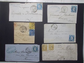 Lot fragments Lettres classiques Timbres & Oblitérations diverses (415)