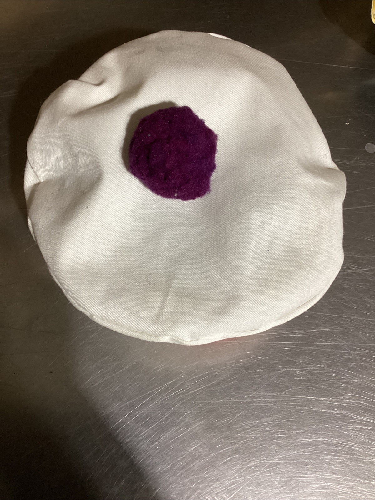 Vintage French Sailor Hat Beret Cap Purple Pom- Atlantic -Tourist -Souvenir