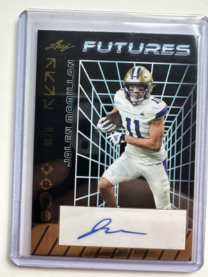 #ad Jalen McMillan JERSEY MATCH 11 99 Leaf Futures AUTO RC TB Buccaneers $59.99