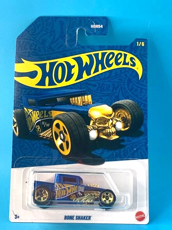 HOT WHEELS 2026 BONE SHAKER METALFLAKE CERULEAN 1/6 JKX81 BLUE AND