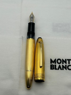 Gold Montblanc Solitaire Gold Plated 146 FP, 18K F Nib-Exc